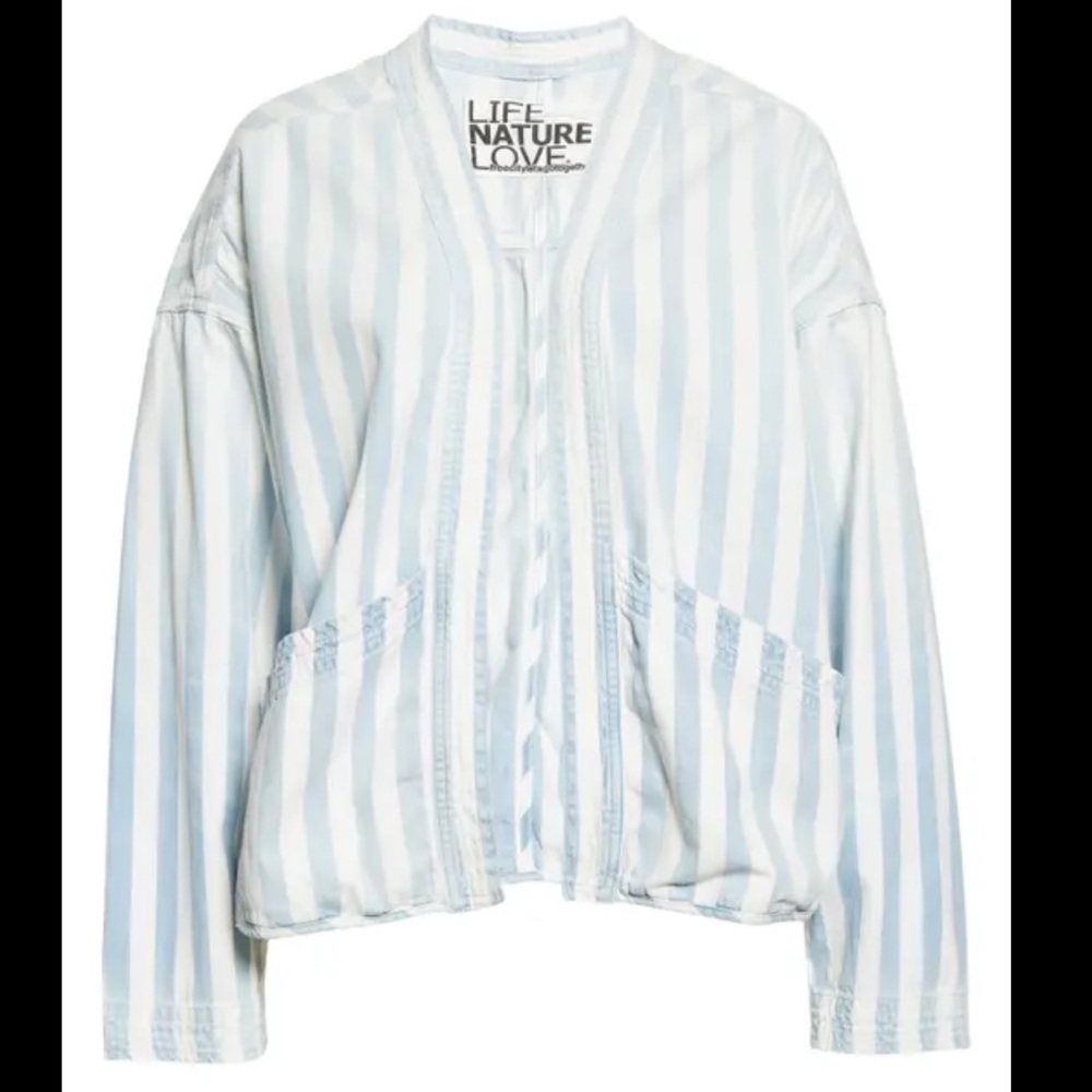 NWT Freecity Saint Tropez Sailor Stripe Jacket sz S